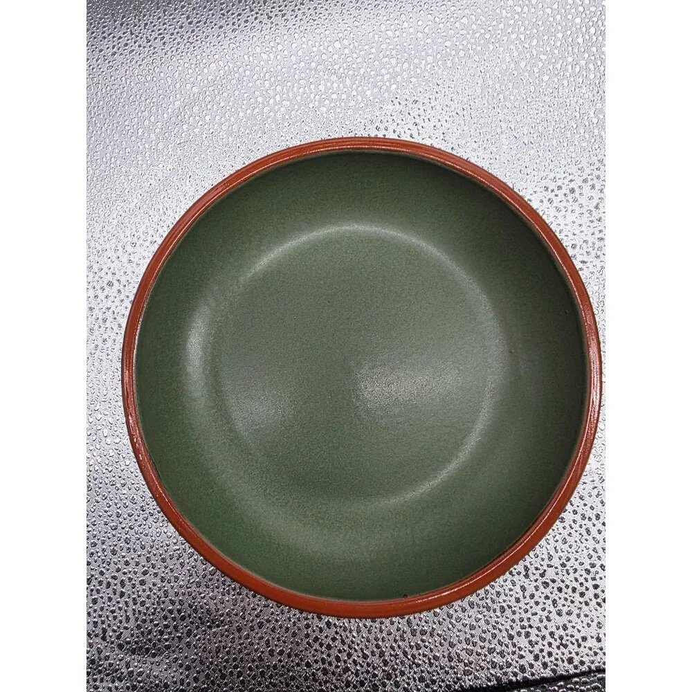 Casa Verde WSP Portugal‎ Green Terra Cotta Pasta Soup Bowls Set of 2 Matte 7.5